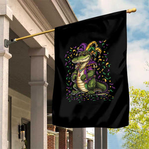 Mardigator Mardi Gras Garden Flag Alligator Louisiana New Orleans Party Custume Beads TS10 Print Your Wear