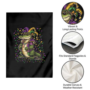 Mardigator Mardi Gras Garden Flag Alligator Louisiana New Orleans Party Custume Beads TS10 Print Your Wear