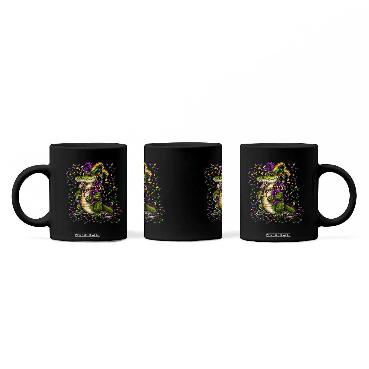 Mardigator Mardi Gras Coffee Mug Alligator Louisiana New Orleans Party Custume Beads TS10 Print Your Wear