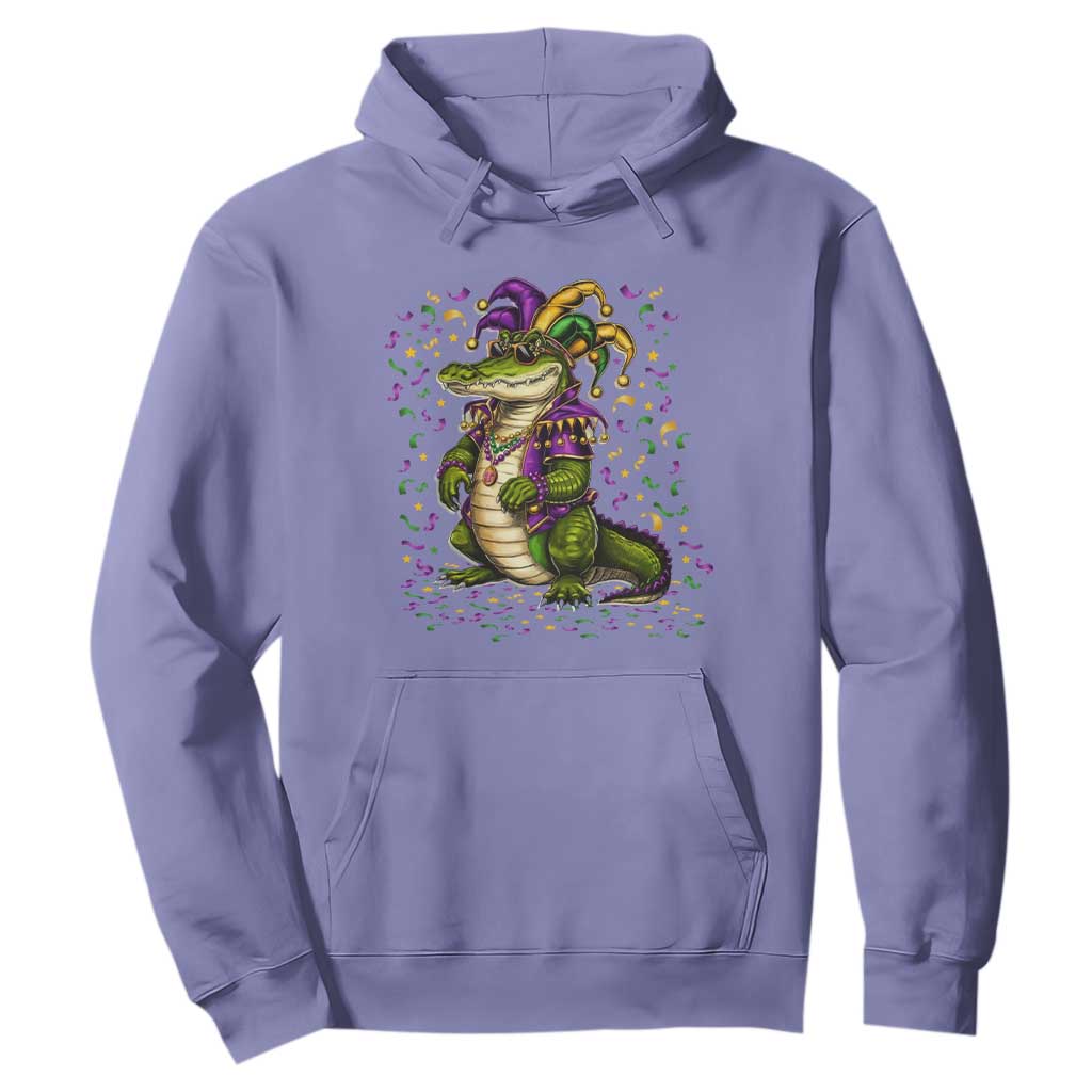 Mardigator Mardi Gras Hoodie Alligator Louisiana New Orleans Party Custume Beads TS10 Violet Print Your Wear