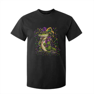 Mardigator Mardi Gras T Shirt For Kid Alligator Louisiana New Orleans Party Custume Beads TS10 Black Print Your Wear