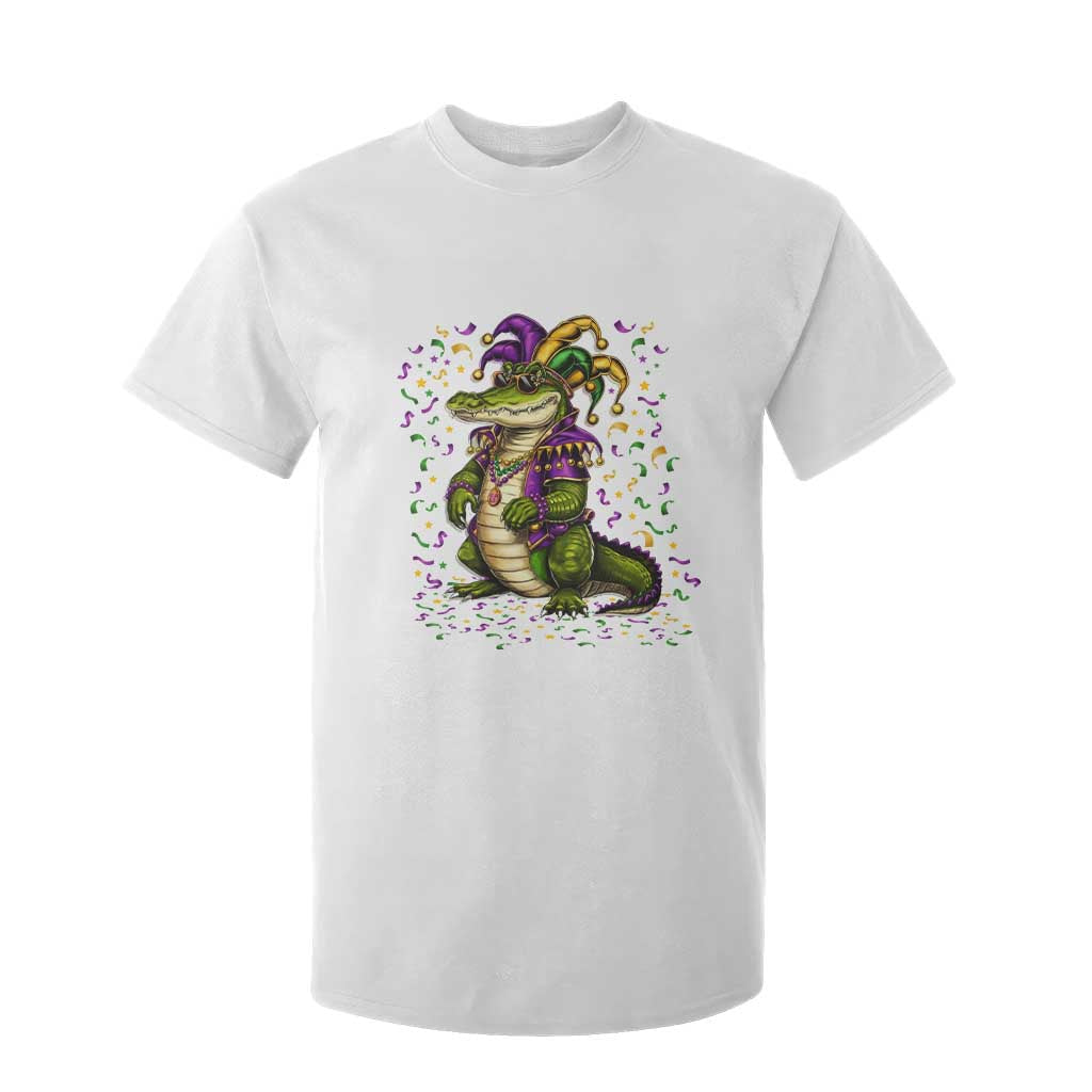 Mardigator Mardi Gras T Shirt For Kid Alligator Louisiana New Orleans Party Custume Beads TS10 White Print Your Wear