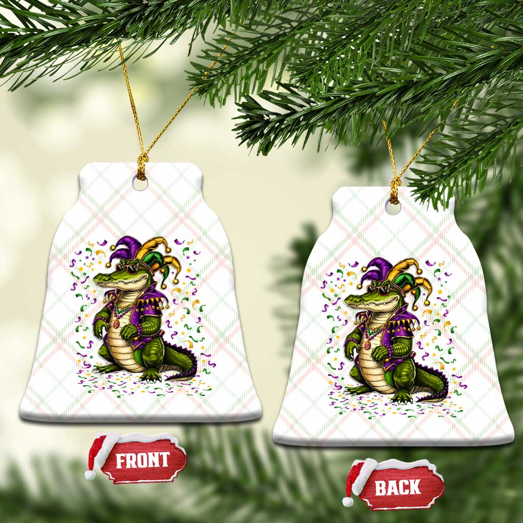 Mardigator Mardi Gras Ceramic Ornament Alligator Louisiana New Orleans Party Custume Beads TS10 Print Your Wear