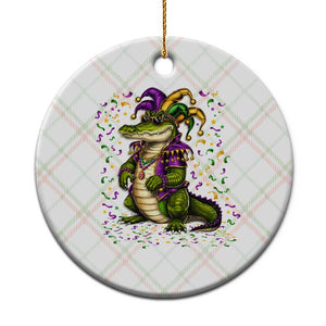 Mardigator Mardi Gras Ceramic Ornament Alligator Louisiana New Orleans Party Custume Beads TS10 1pc Christmas Plaid Print Your Wear