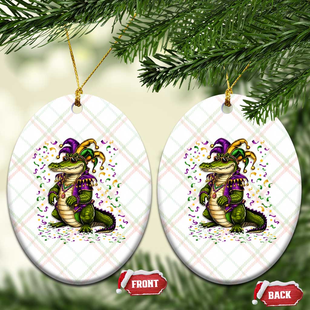 Mardigator Mardi Gras Ceramic Ornament Alligator Louisiana New Orleans Party Custume Beads TS10 Print Your Wear