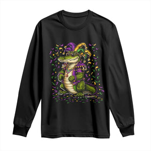Mardigator Mardi Gras Long Sleeve Shirt Alligator Louisiana New Orleans Party Custume Beads TS10 Black Print Your Wear