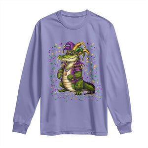 Mardigator Mardi Gras Long Sleeve Shirt Alligator Louisiana New Orleans Party Custume Beads TS10 Violet Print Your Wear