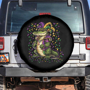 Mardigator Mardi Gras Spare Tire Cover Alligator Louisiana New Orleans Party Custume Beads TS10 No hole Black Print Your Wear