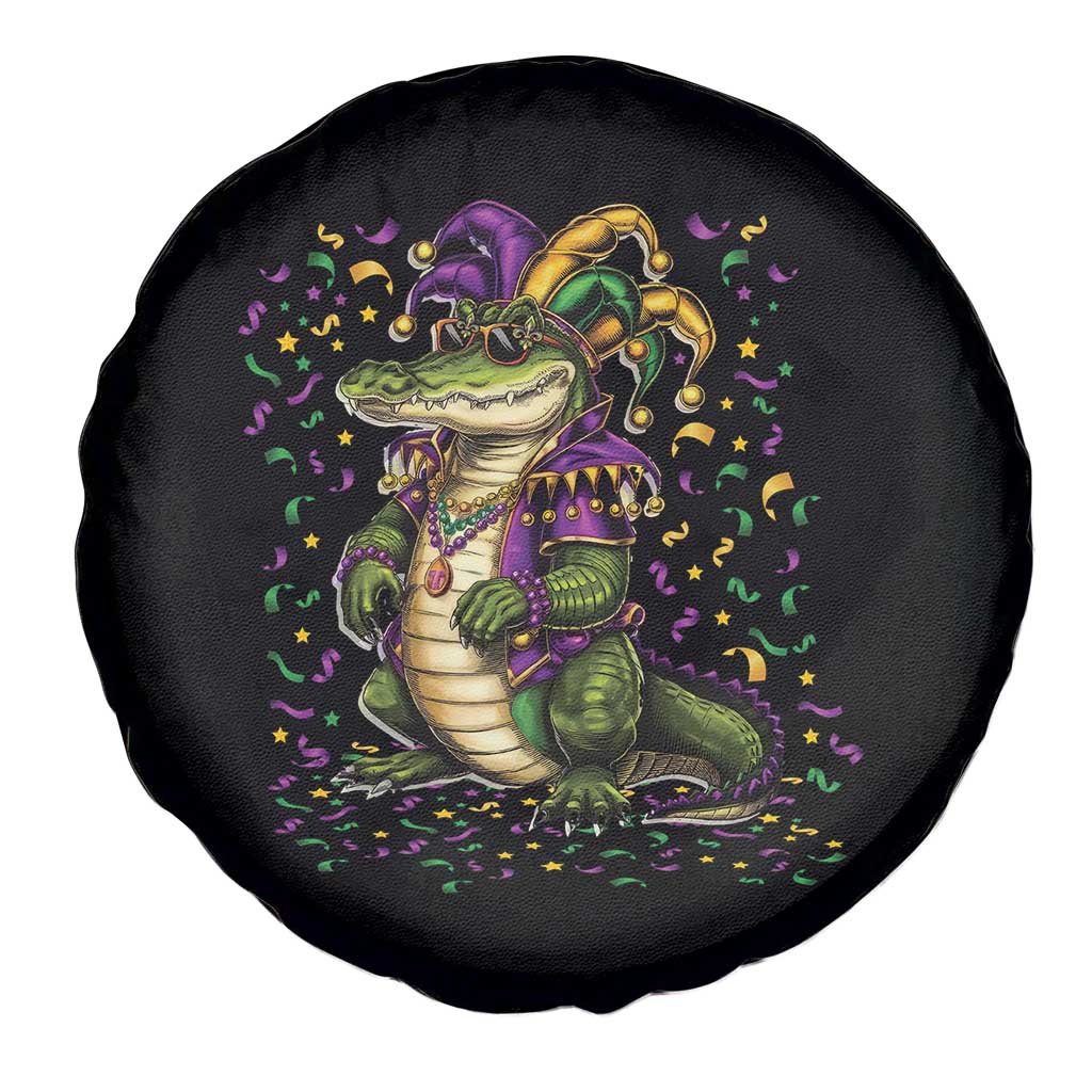 Mardigator Mardi Gras Spare Tire Cover Alligator Louisiana New Orleans Party Custume Beads TS10 Print Your Wear