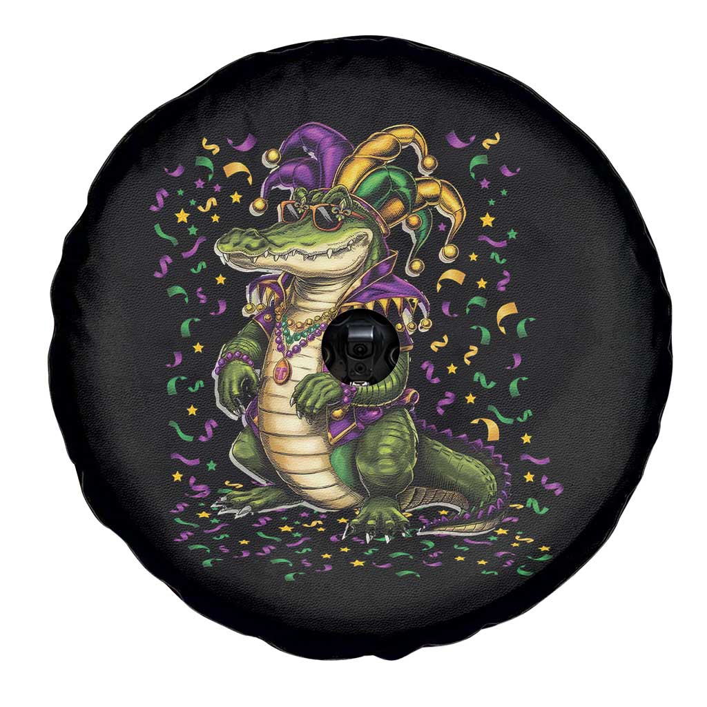 Mardigator Mardi Gras Spare Tire Cover Alligator Louisiana New Orleans Party Custume Beads TS10 Print Your Wear