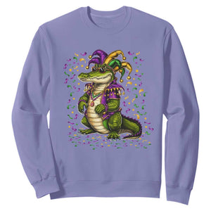 Mardigator Mardi Gras Sweatshirt Alligator Louisiana New Orleans Party Custume Beads TS10 Violet Print Your Wear