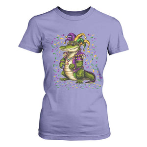 Mardigator Mardi Gras T Shirt For Women Alligator Louisiana New Orleans Party Custume Beads TS10 Violet Print Your Wear