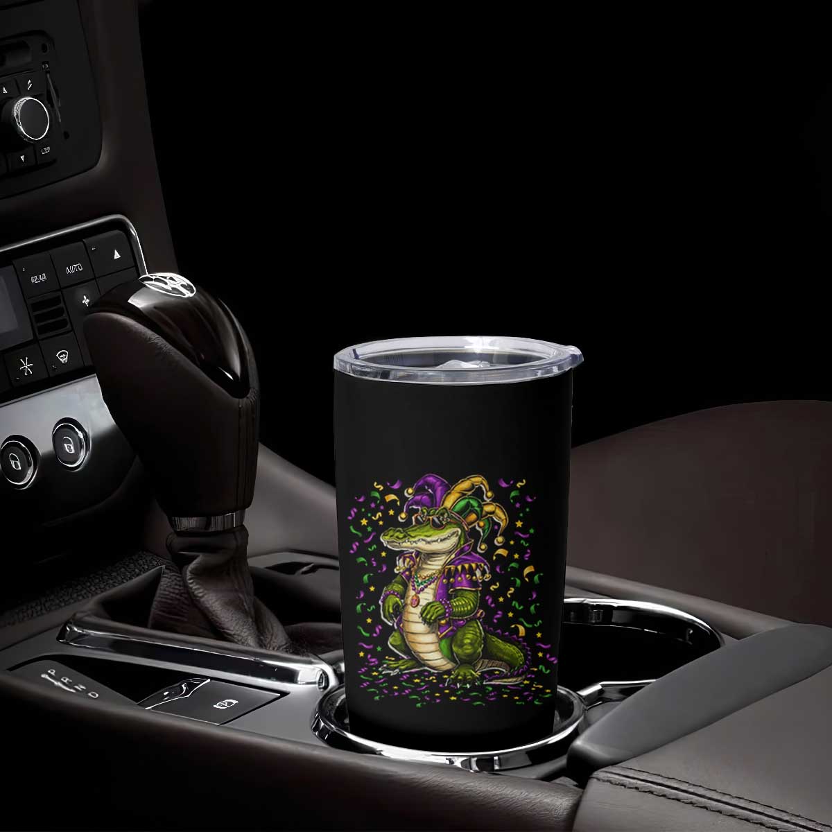 Mardigator Mardi Gras Tumbler Cup Alligator Louisiana New Orleans Party Custume Beads TS10 Print Your Wear