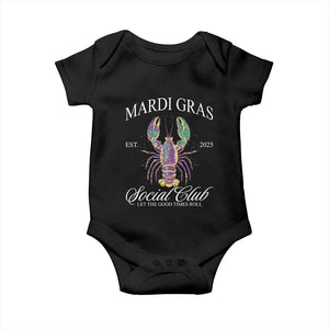 Mardi Gras Baby Onesie The Carnival Social Club Louisiana Crawfish Glitter Print TS10 Black Print Your Wear