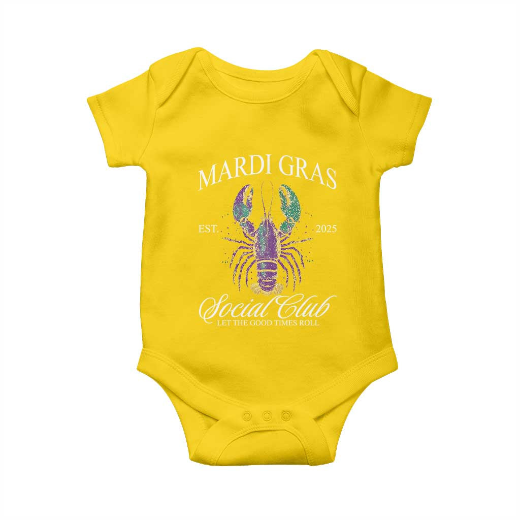 Mardi Gras Baby Onesie The Carnival Social Club Louisiana Crawfish Glitter Print TS10 Daisy Print Your Wear
