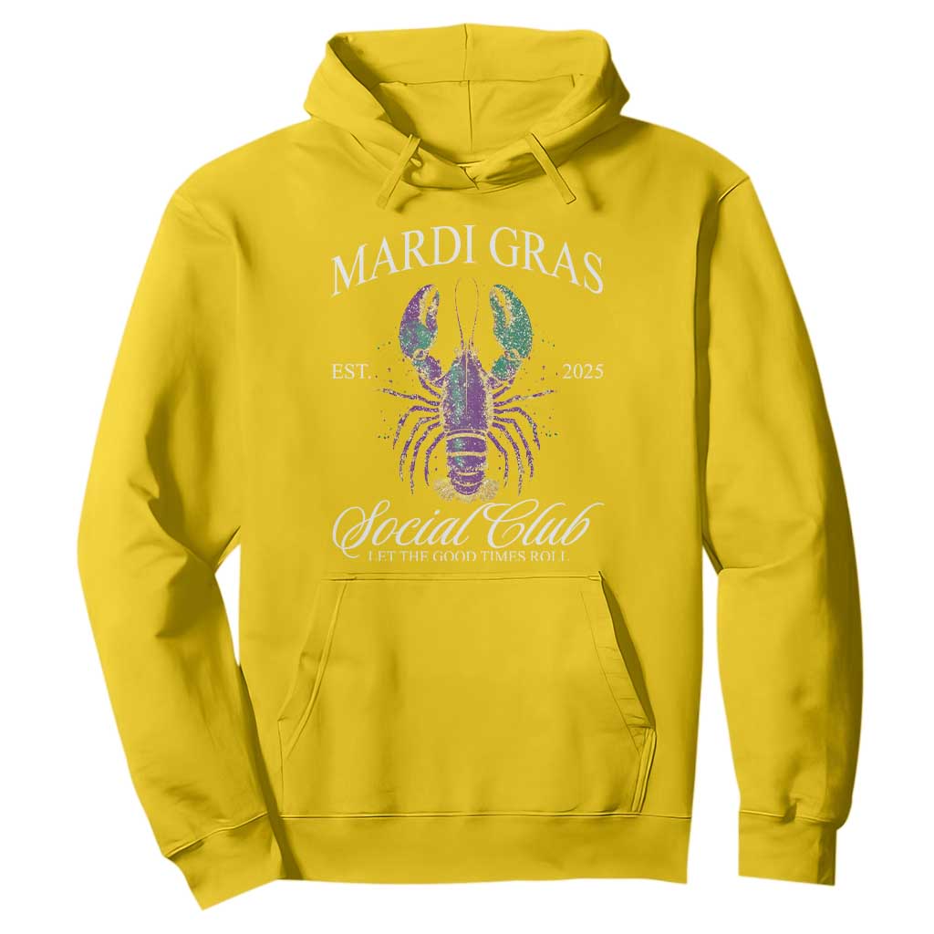 Mardi Gras Hoodie The Carnival Social Club Louisiana Crawfish Glitter Print TS10 Daisy Print Your Wear