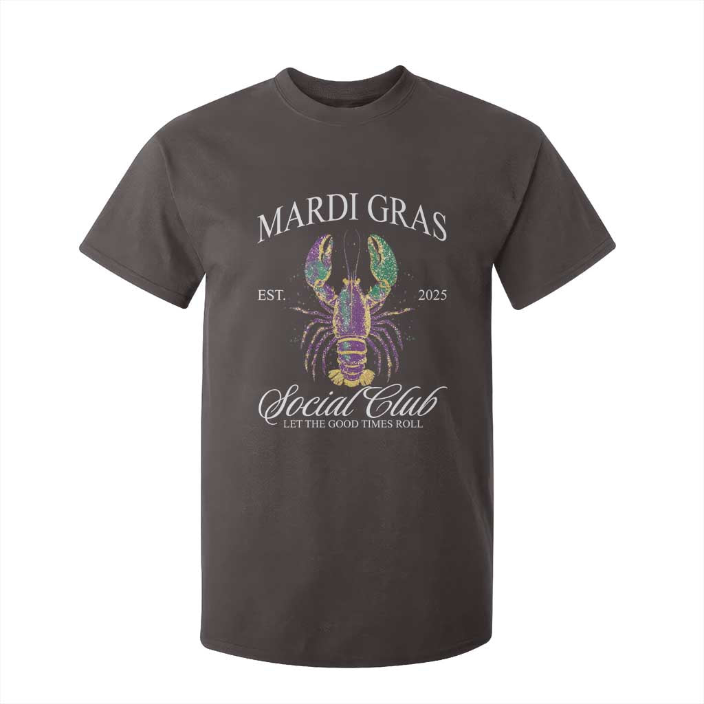 Mardi Gras T Shirt For Kid The Carnival Social Club Louisiana Crawfish Glitter Print TS10 Dark Chocolate Print Your Wear