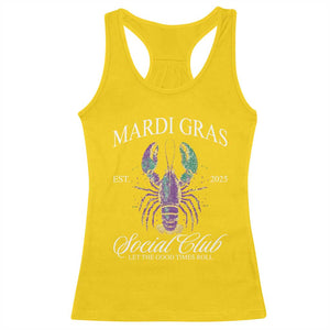 Mardi Gras Racerback Tank Top The Carnival Social Club Louisiana Crawfish Glitter Print TS10 Daisy Print Your Wear