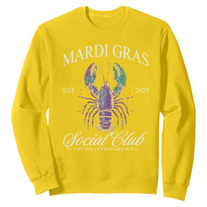 Mardi Gras Sweatshirt The Carnival Social Club Louisiana Crawfish Glitter Print TS10 Daisy Print Your Wear