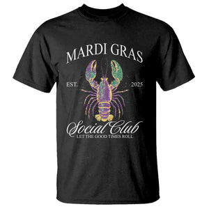 Mardi Gras T Shirt The Carnival Social Club Louisiana Crawfish Glitter Print TS10 Black Print Your Wear