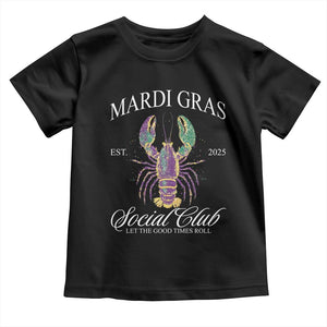 Mardi Gras Toddler T Shirt The Carnival Social Club Louisiana Crawfish Glitter Print TS10 Black Print Your Wear