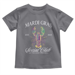 Mardi Gras Toddler T Shirt The Carnival Social Club Louisiana Crawfish Glitter Print TS10 Charcoal Print Your Wear