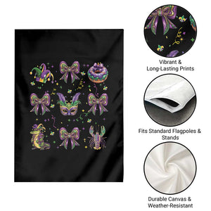 Mardi Gras Coquette Garden Flag Glitter Print Louisiana New Orleans Party Custume Beads TS10 Print Your Wear