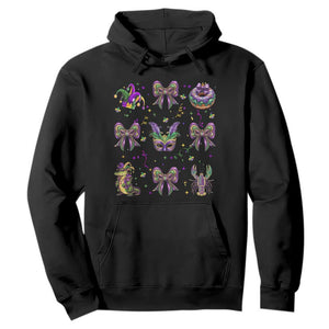 Mardi Gras Coquette Hoodie Glitter Print Louisiana New Orleans Party Custume Beads TS10 Black Print Your Wear