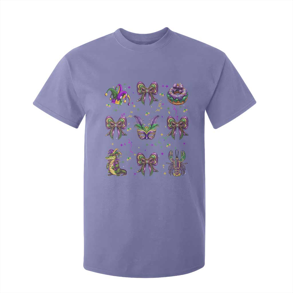 Mardi Gras Coquette T Shirt For Kid Glitter Print Louisiana New Orleans Party Custume Beads TS10 Violet Print Your Wear