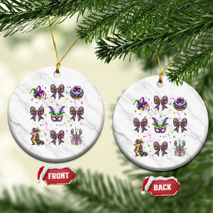 Mardi Gras Coquette Ceramic Ornament Glitter Print Louisiana New Orleans Party Custume Beads TS10 1pc White Marble Print Your Wear
