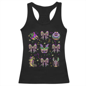 Mardi Gras Coquette Racerback Tank Top Glitter Print Louisiana New Orleans Party Custume Beads TS10 Black Print Your Wear