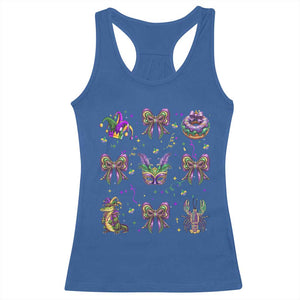 Mardi Gras Coquette Racerback Tank Top Glitter Print Louisiana New Orleans Party Custume Beads TS10 Royal Blue Print Your Wear