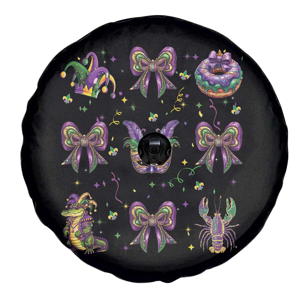 Mardi Gras Coquette Spare Tire Cover Glitter Print Louisiana New Orleans Party Custume Beads TS10 Print Your Wear