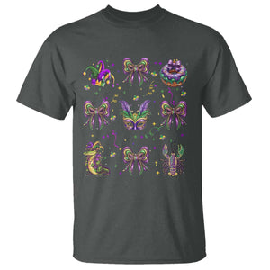 Mardi Gras Coquette T Shirt Glitter Print Louisiana New Orleans Party Custume Beads TS10 Dark Heather Print Your Wear