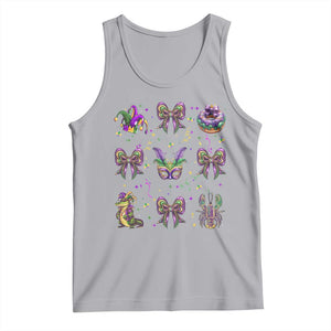 Mardi Gras Coquette Tank Top Glitter Print Louisiana New Orleans Party Custume Beads TS10 Athletic Heather Print Your Wear