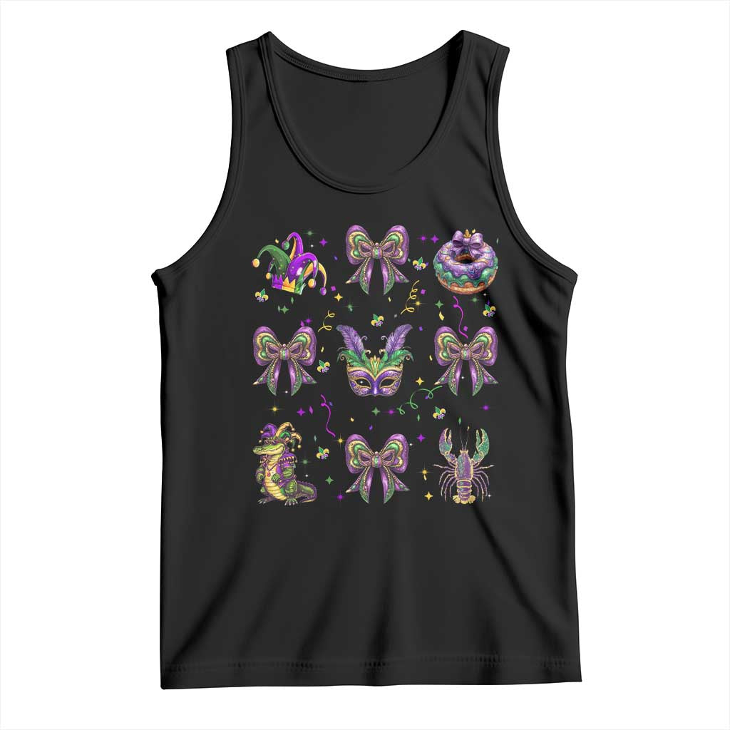 Mardi Gras Coquette Tank Top Glitter Print Louisiana New Orleans Party Custume Beads TS10 Black Print Your Wear