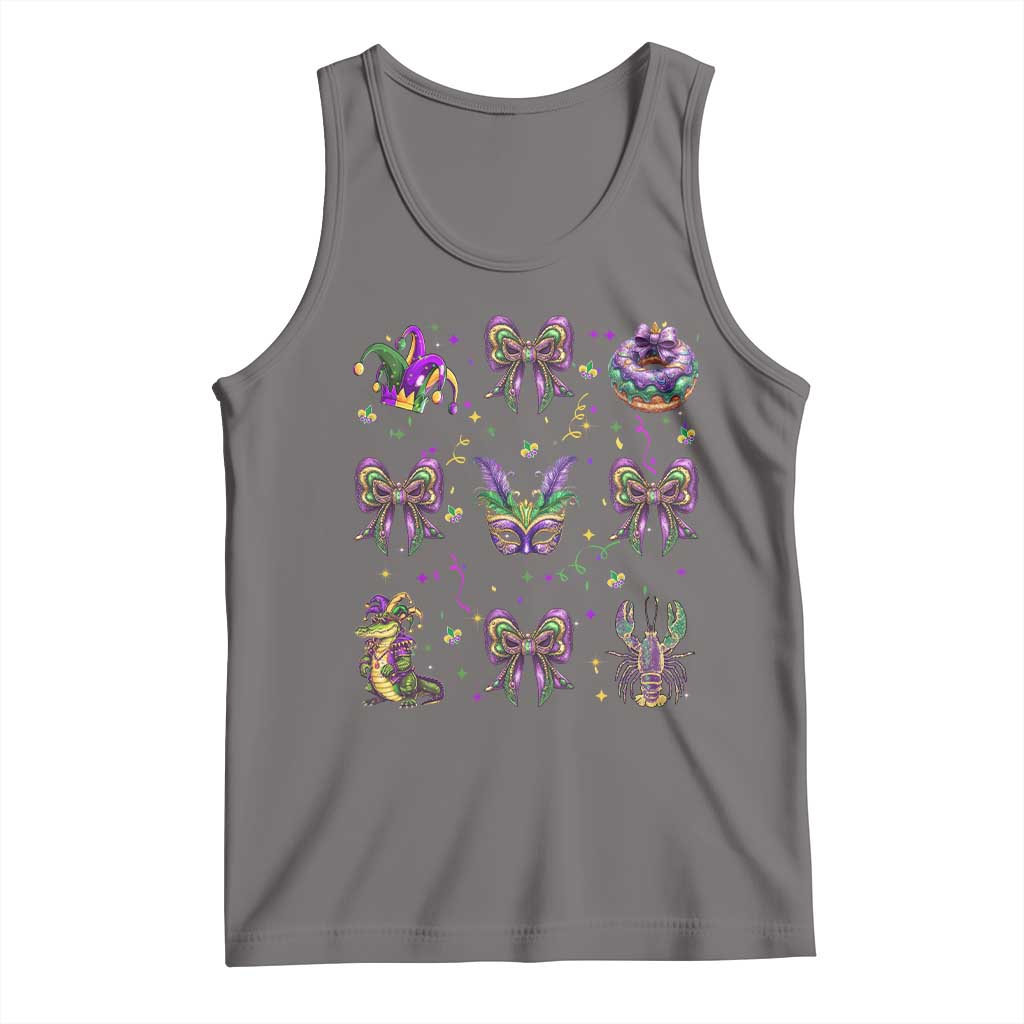 Mardi Gras Coquette Tank Top Glitter Print Louisiana New Orleans Party Custume Beads TS10 Deep Heather Print Your Wear