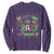 Funny Mardi Gras Sweatshirt Glitter Print We Don't Hide The Crazy We Parade It TS10 Purple Print Your Wear