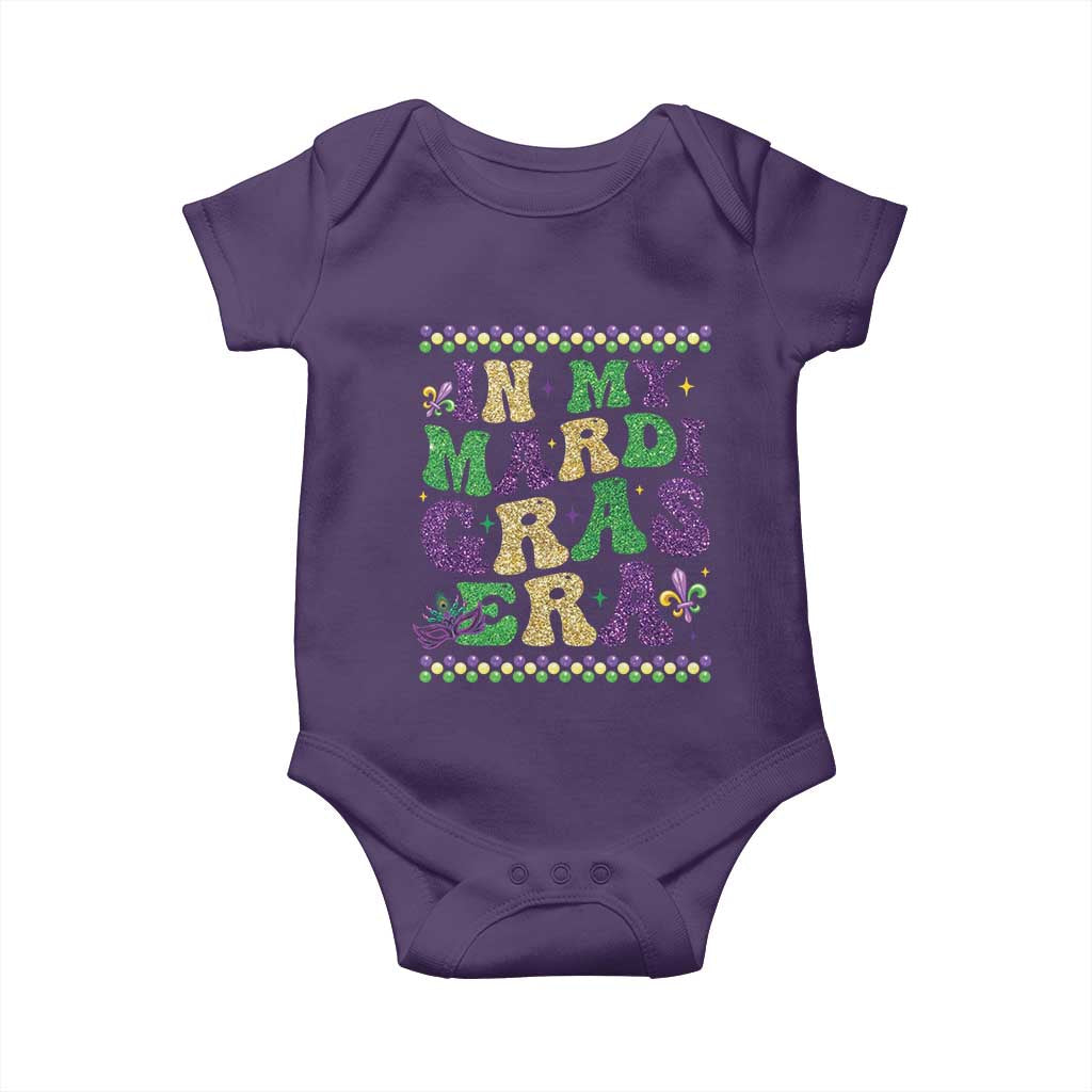 In My Mardi Gras Era Baby Onesie Carnival New Orleans Trip Glitter Print TS10 Purple Print Your Wear