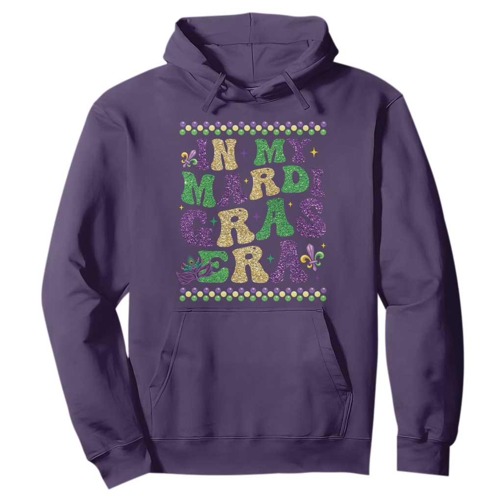 In My Mardi Gras Era Hoodie Carnival New Orleans Trip Glitter Print TS10 Purple Print Your Wear