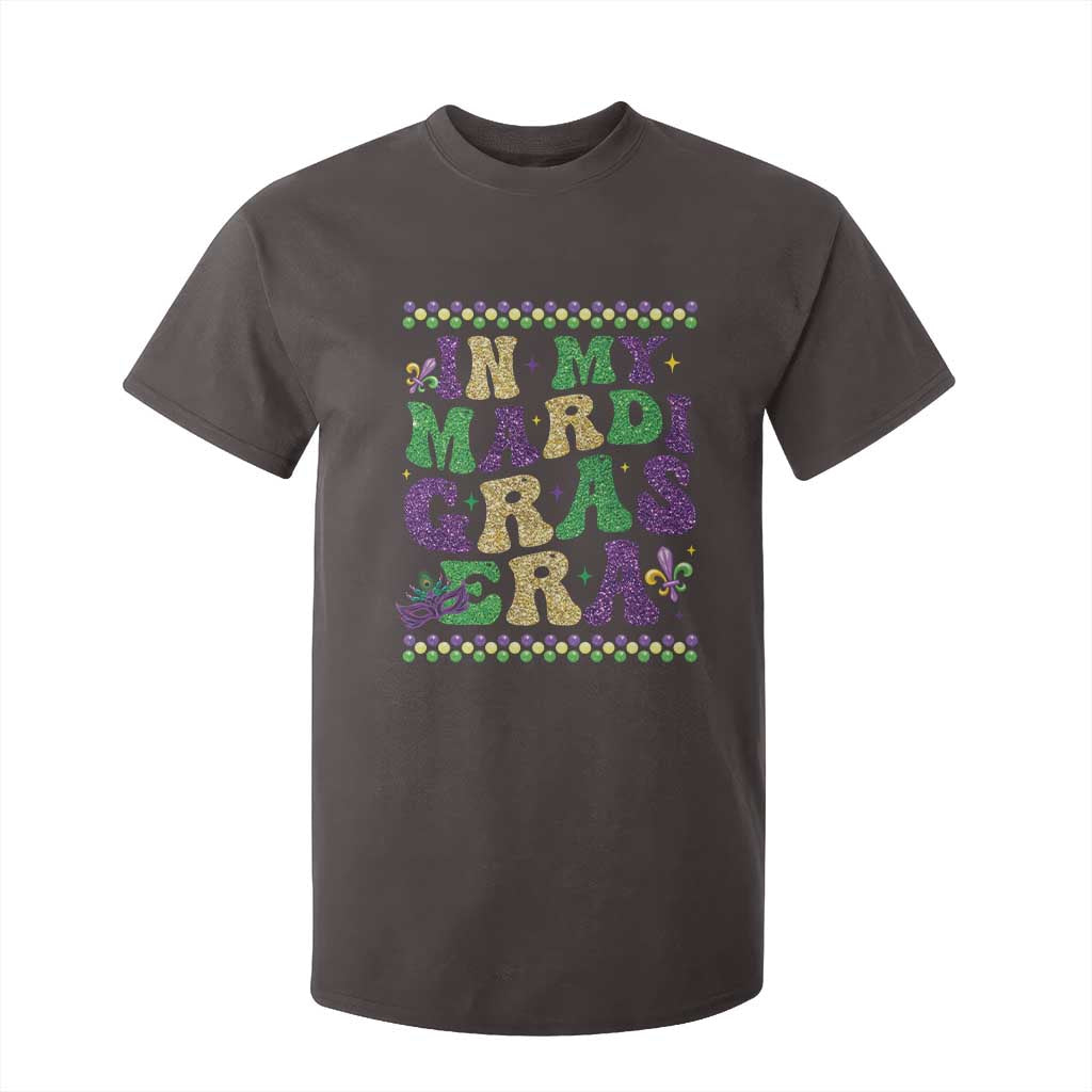 In My Mardi Gras Era T Shirt For Kid Carnival New Orleans Trip Glitter Print TS10 Dark Chocolate Print Your Wear