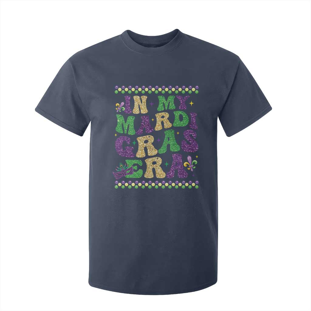 In My Mardi Gras Era T Shirt For Kid Carnival New Orleans Trip Glitter Print TS10 Navy Print Your Wear