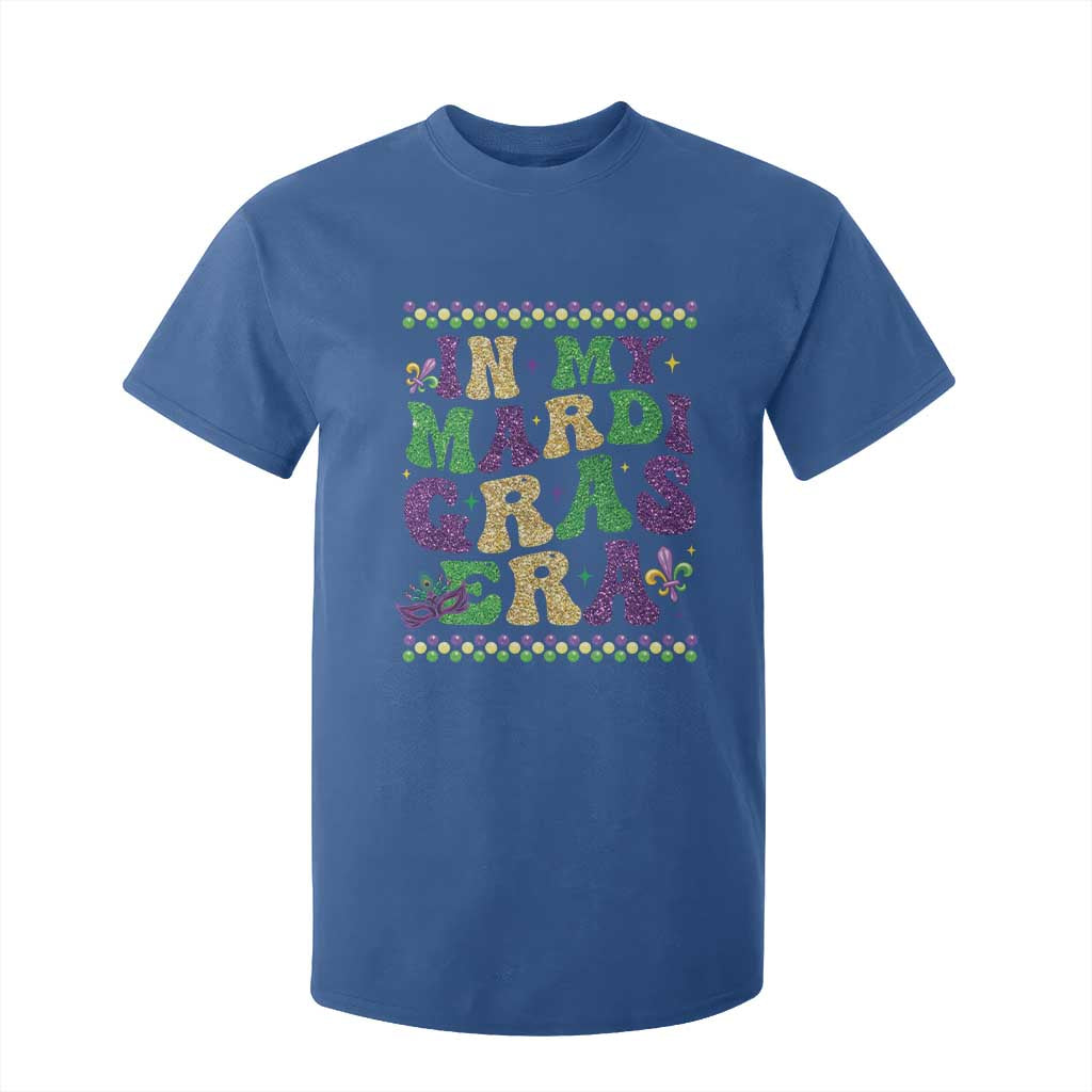 In My Mardi Gras Era T Shirt For Kid Carnival New Orleans Trip Glitter Print TS10 Royal Blue Print Your Wear