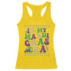 In My Mardi Gras Era Racerback Tank Top Carnival New Orleans Trip Glitter Print TS10 Daisy Print Your Wear