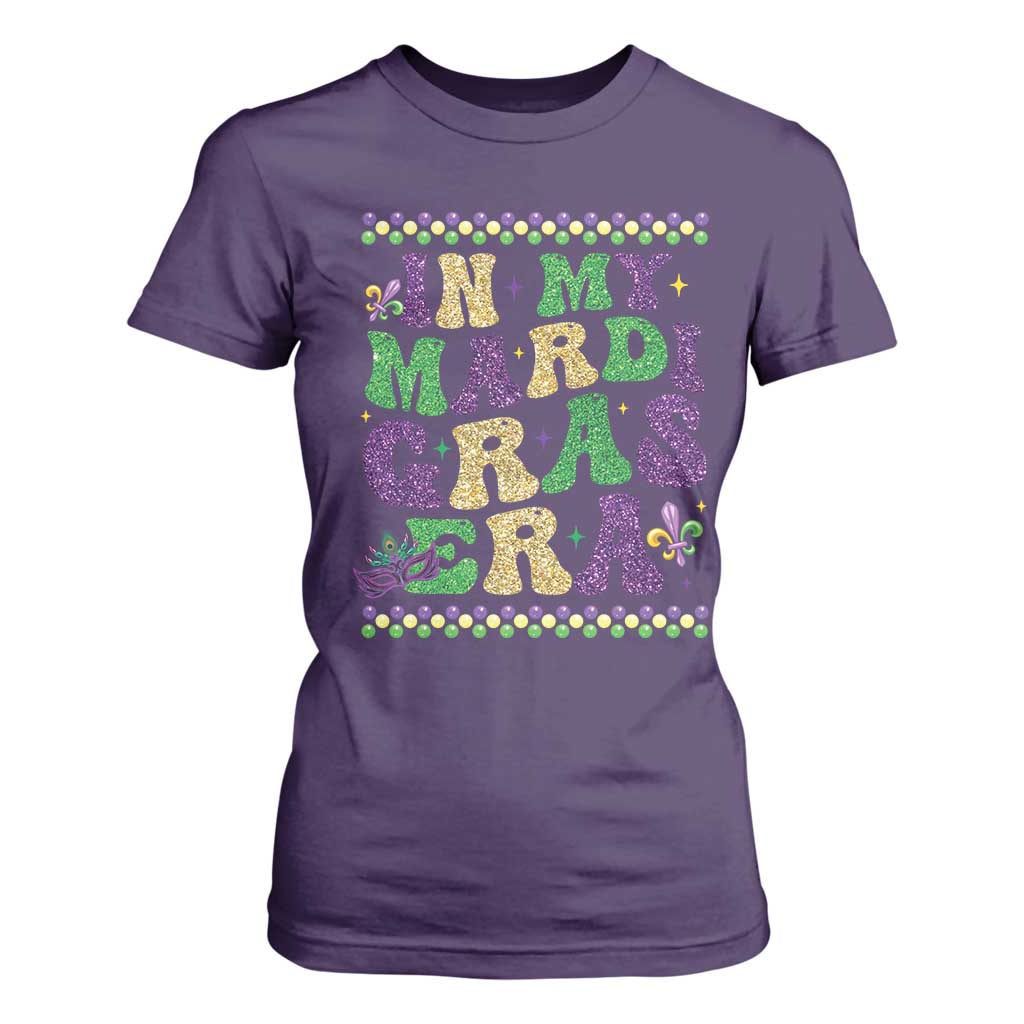 In My Mardi Gras Era T Shirt For Women Carnival New Orleans Trip Glitter Print TS10 Purple Print Your Wear