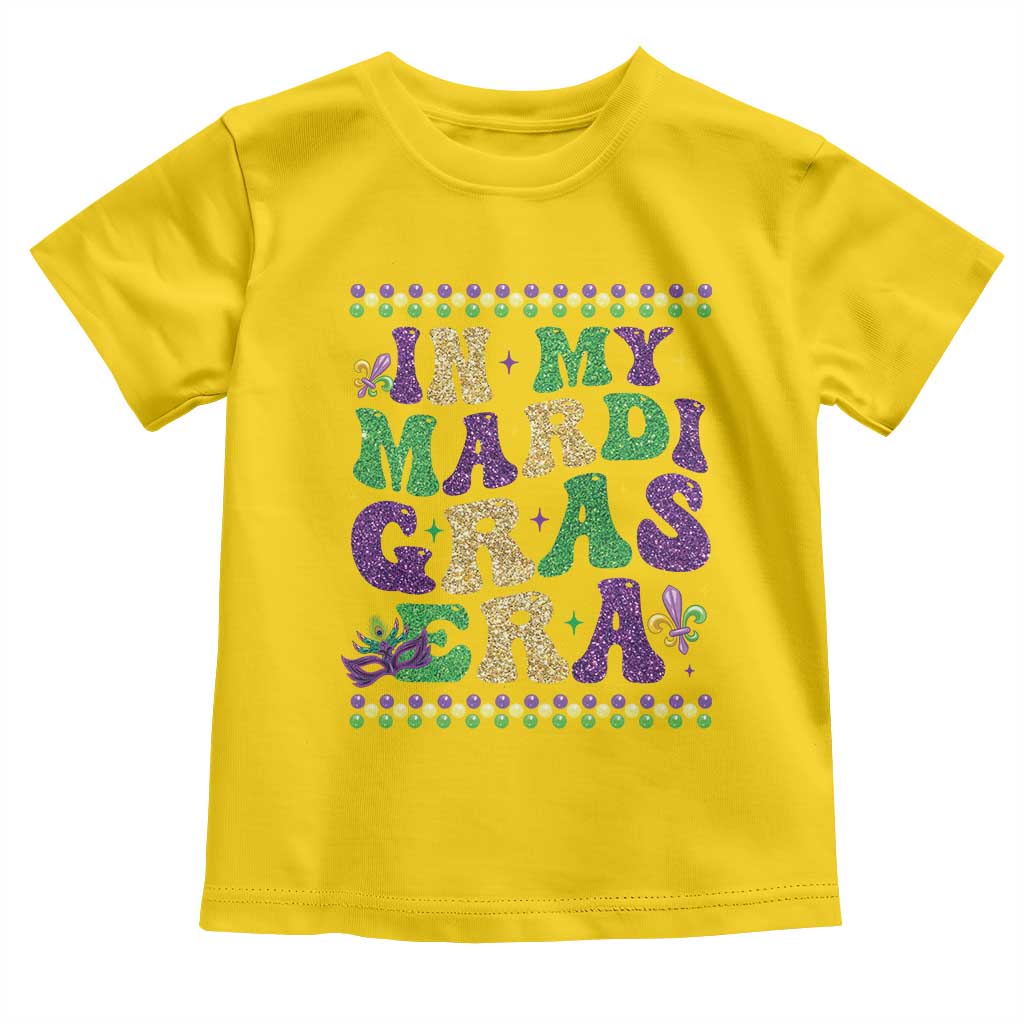 In My Mardi Gras Era Toddler T Shirt Carnival New Orleans Trip Glitter Print TS10 Daisy Print Your Wear