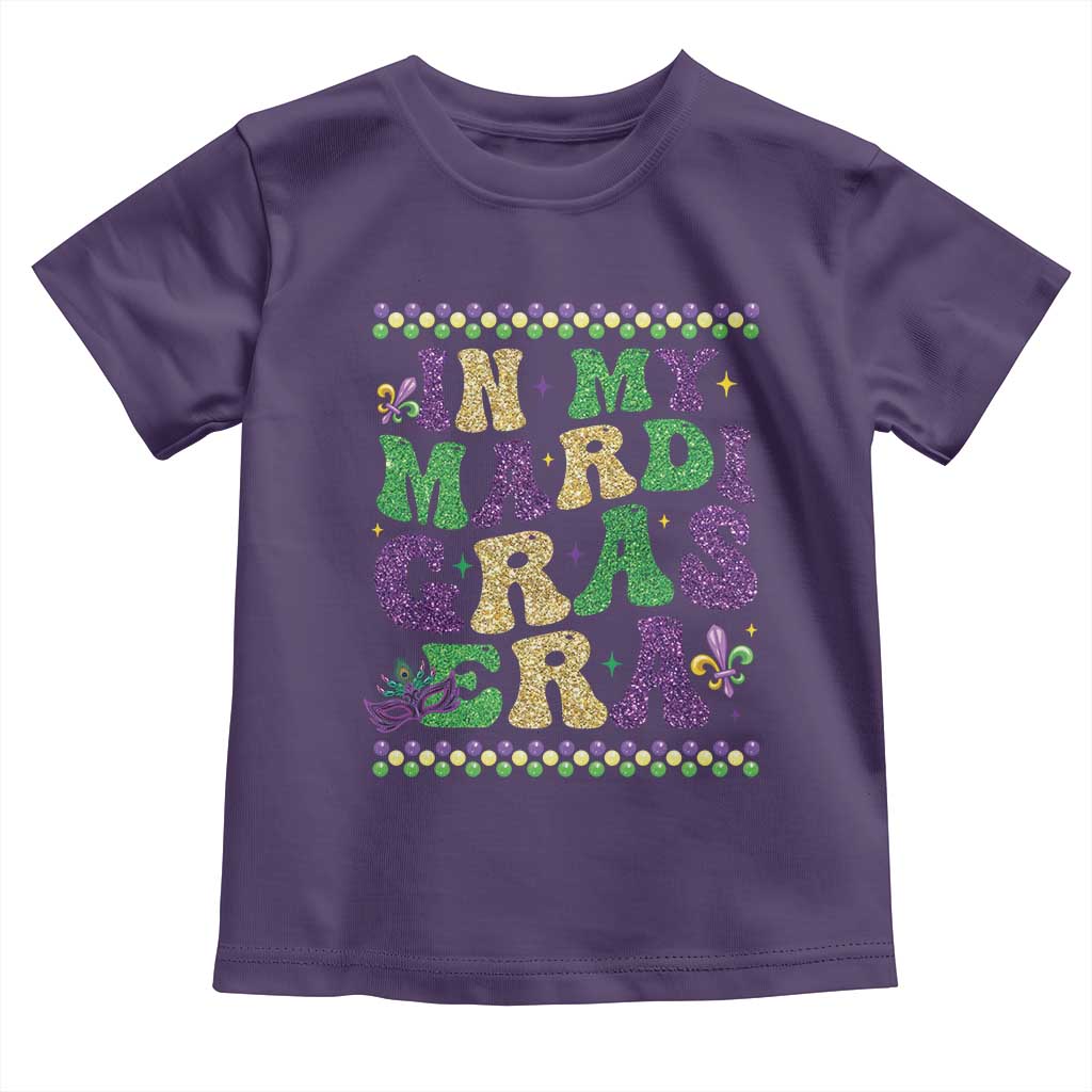 In My Mardi Gras Era Toddler T Shirt Carnival New Orleans Trip Glitter Print TS10 Purple Print Your Wear