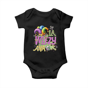Funny Mardi Gras Baby Onesie La Weezy Ana TS10 Black Print Your Wear