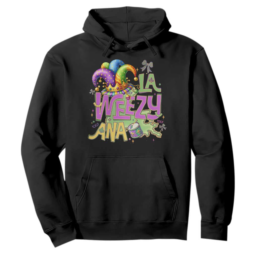 Funny Mardi Gras Hoodie La Weezy Ana TS10 Black Print Your Wear