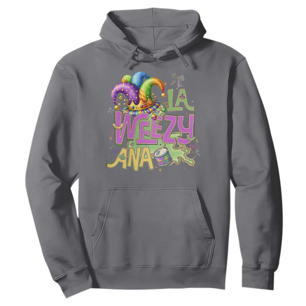 Funny Mardi Gras Hoodie La Weezy Ana TS10 Charcoal Print Your Wear